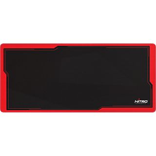 NITRO CONCEPTS DM9 Inferno Deskmat XL - Gaming Mousepad (Schwarz/Rot)