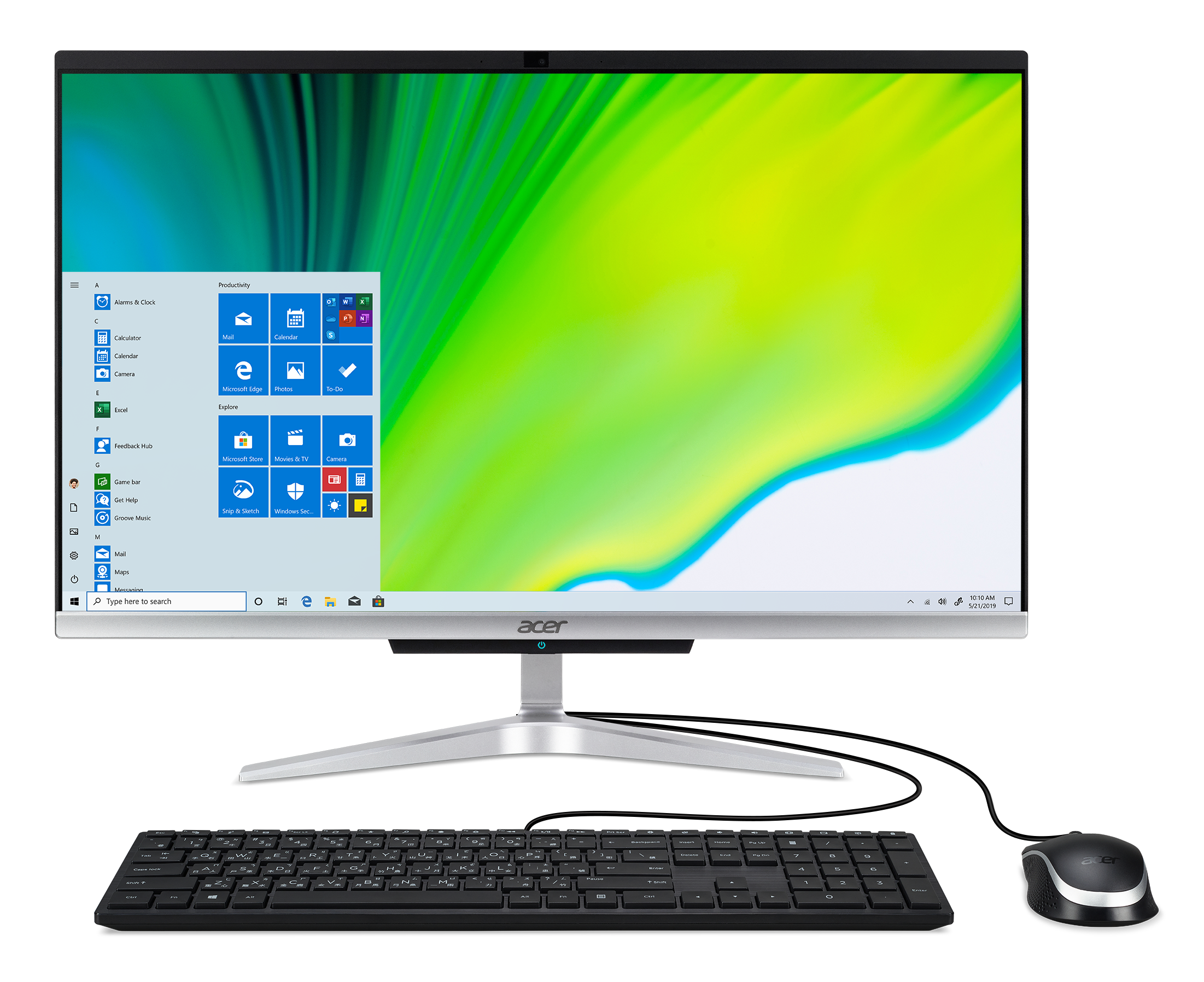 ACER C24-963 23.8" i3-1005 8GB Ram 256SSD FHD Win10 All In One Bilgisayar Siyah