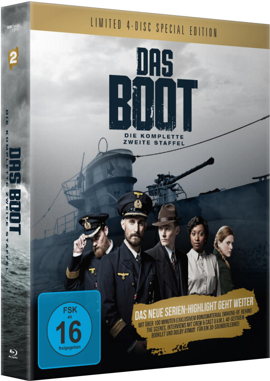 DVD-Hülle mit Schauspielern und einem U-Boot-Bild.