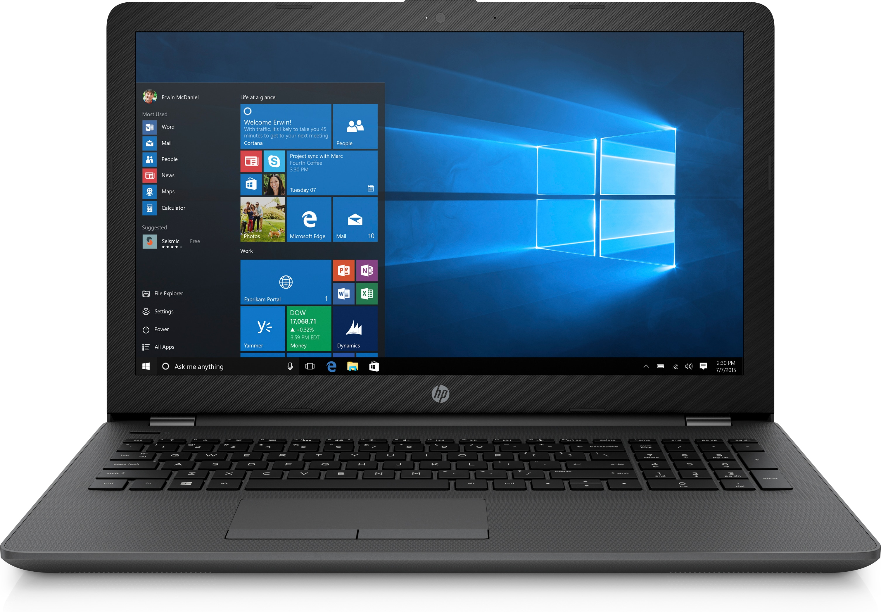 HP 250 G6 Notebook-PC - 15,6 Zoll - Intel® Core™ i3 i3-6006U - 8 GB - 256 GB