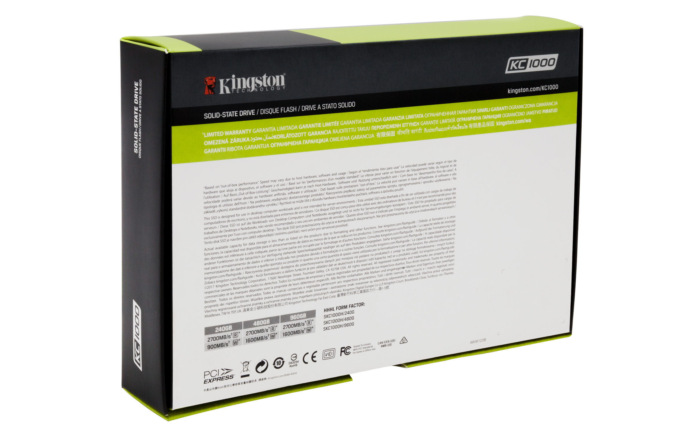 Disco SSD - KINGSTON, KC1000, 240GB, NVME, PCIE