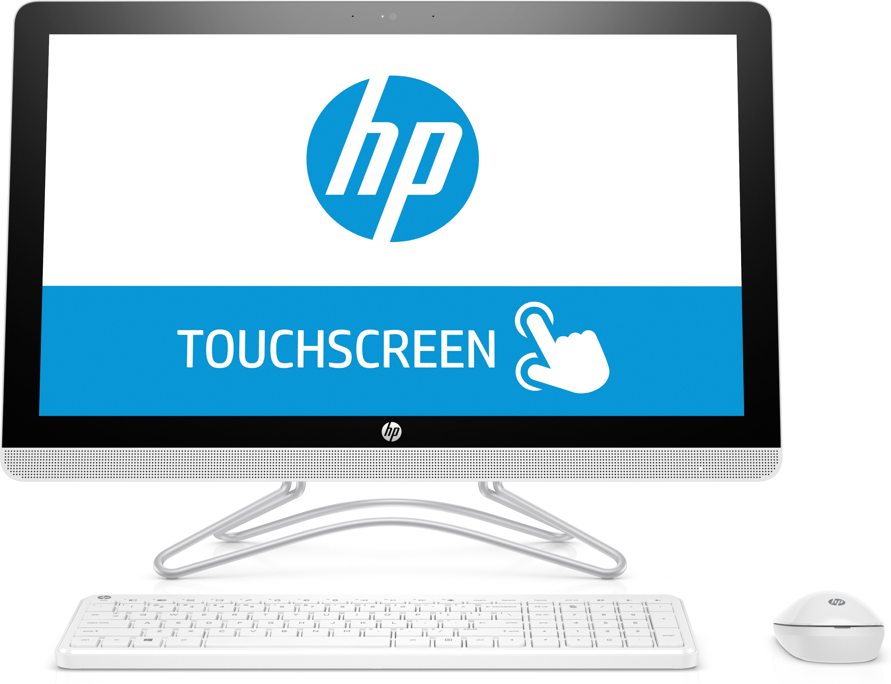 All in One - HP 24-e001ns, I3-7100U, 8 GB RAM, 1 TB, 23.8 pulgadas, Full HD, Blanco nieve
