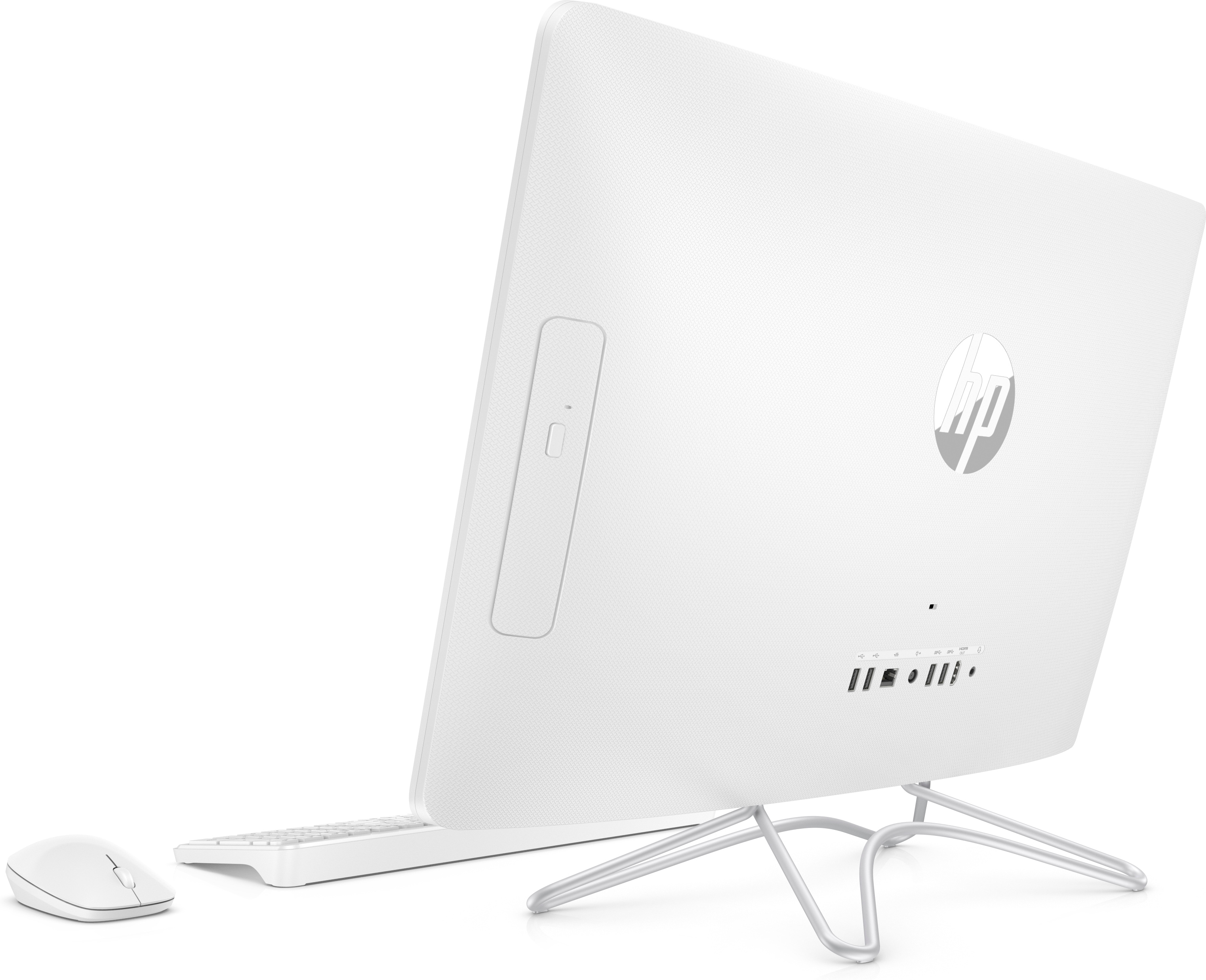All in One - HP 24-e001ns, I3-7100U, 8 GB RAM, 1 TB, 23.8 pulgadas, Full HD, Blanco nieve