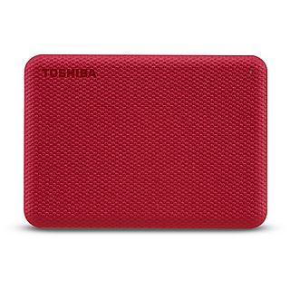 Disco duro 4 TB - Toshiba Canvio Advance, Externo, 2.5", HDD, USB-A, Rojo