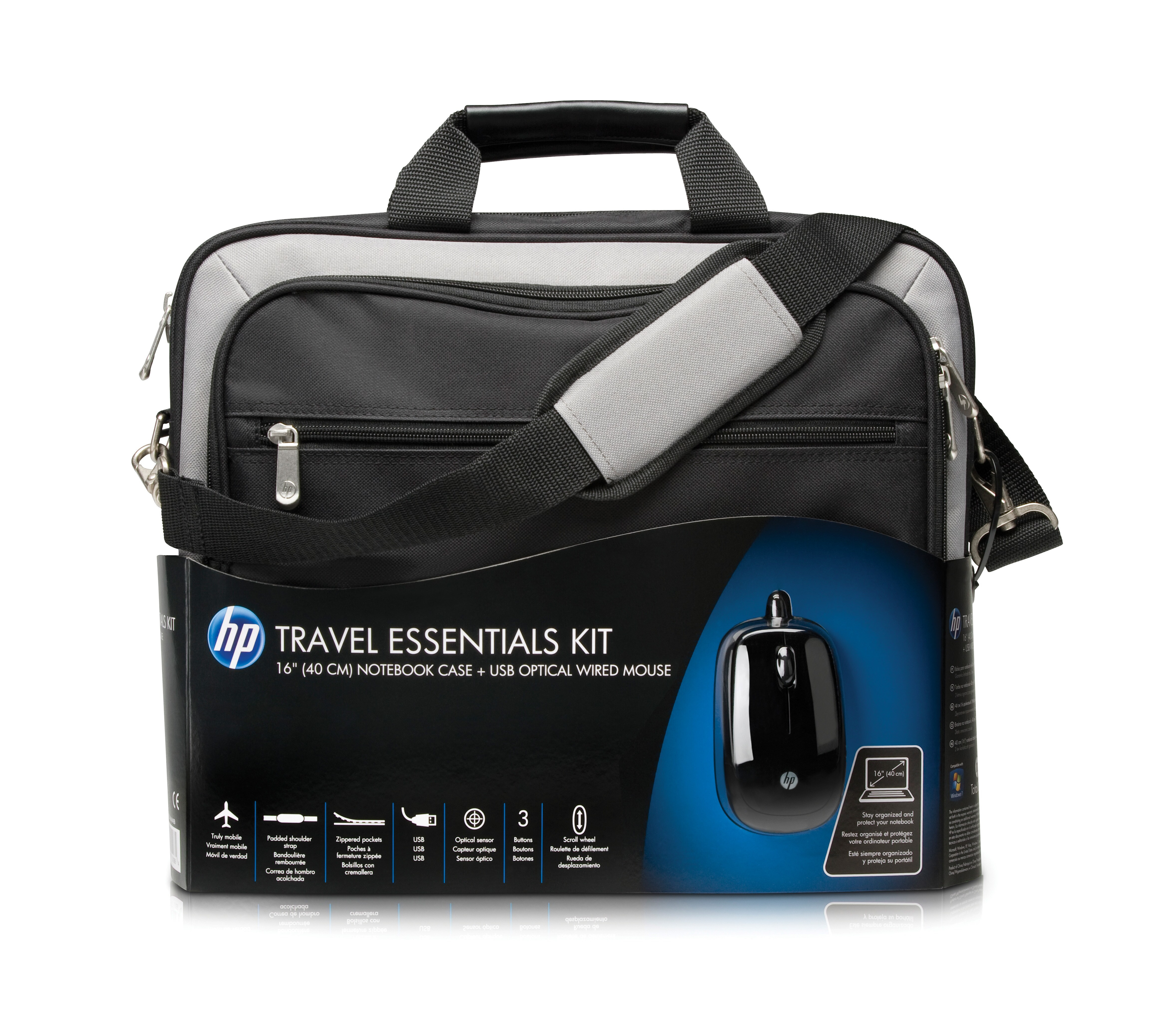 Maletín para portátil - HP XX046AA 16 TRAVEL ESSENTIAL BUNDLE