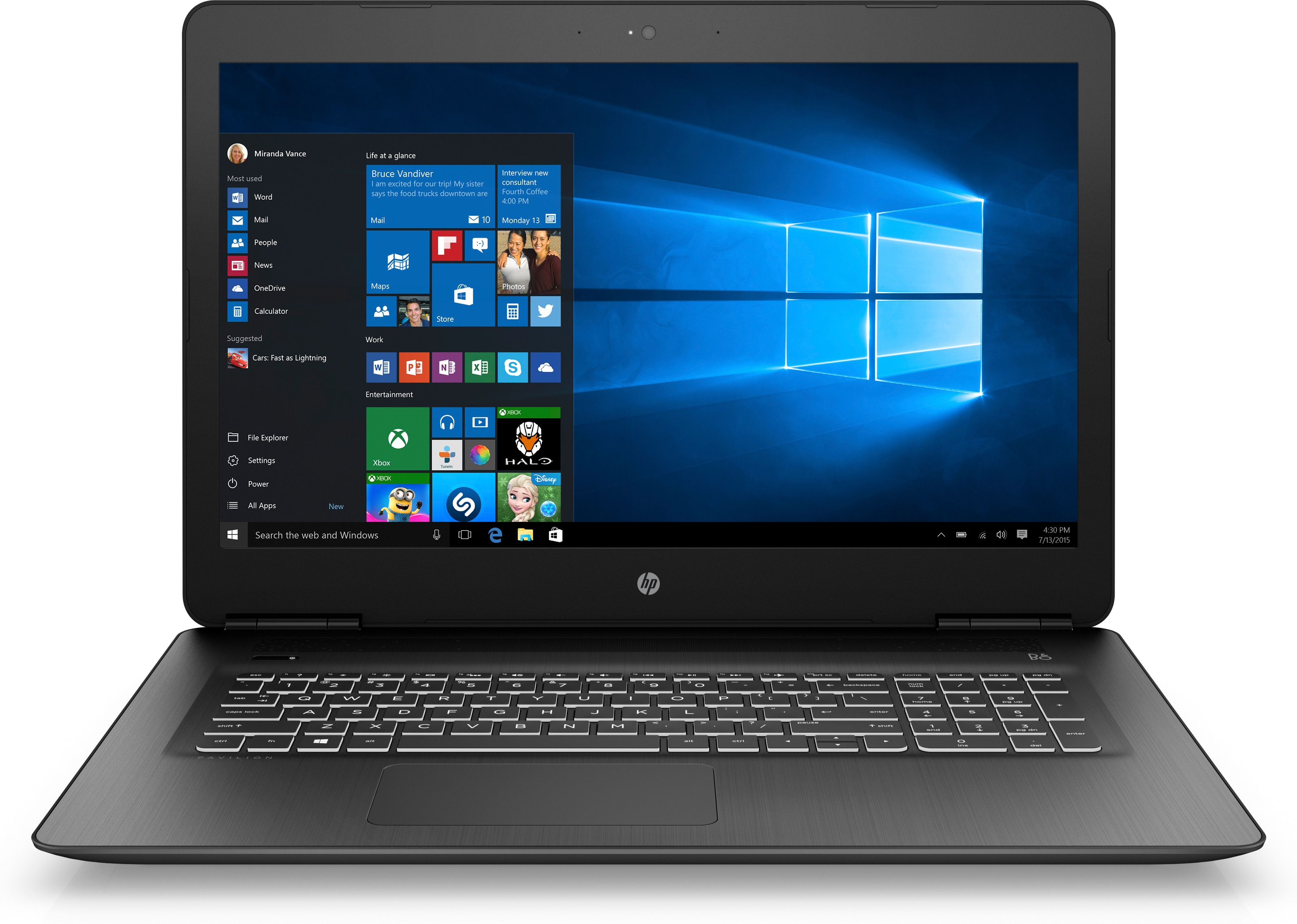 HP PAVILION 17-AB431NG - 17,3 Zoll - Intel® Core™ i5 i5-8300H - 8 GB - 1 TB - NVIDIA GeForce® GTX 1050 Ti - Windows 10 Home (32 bit)
