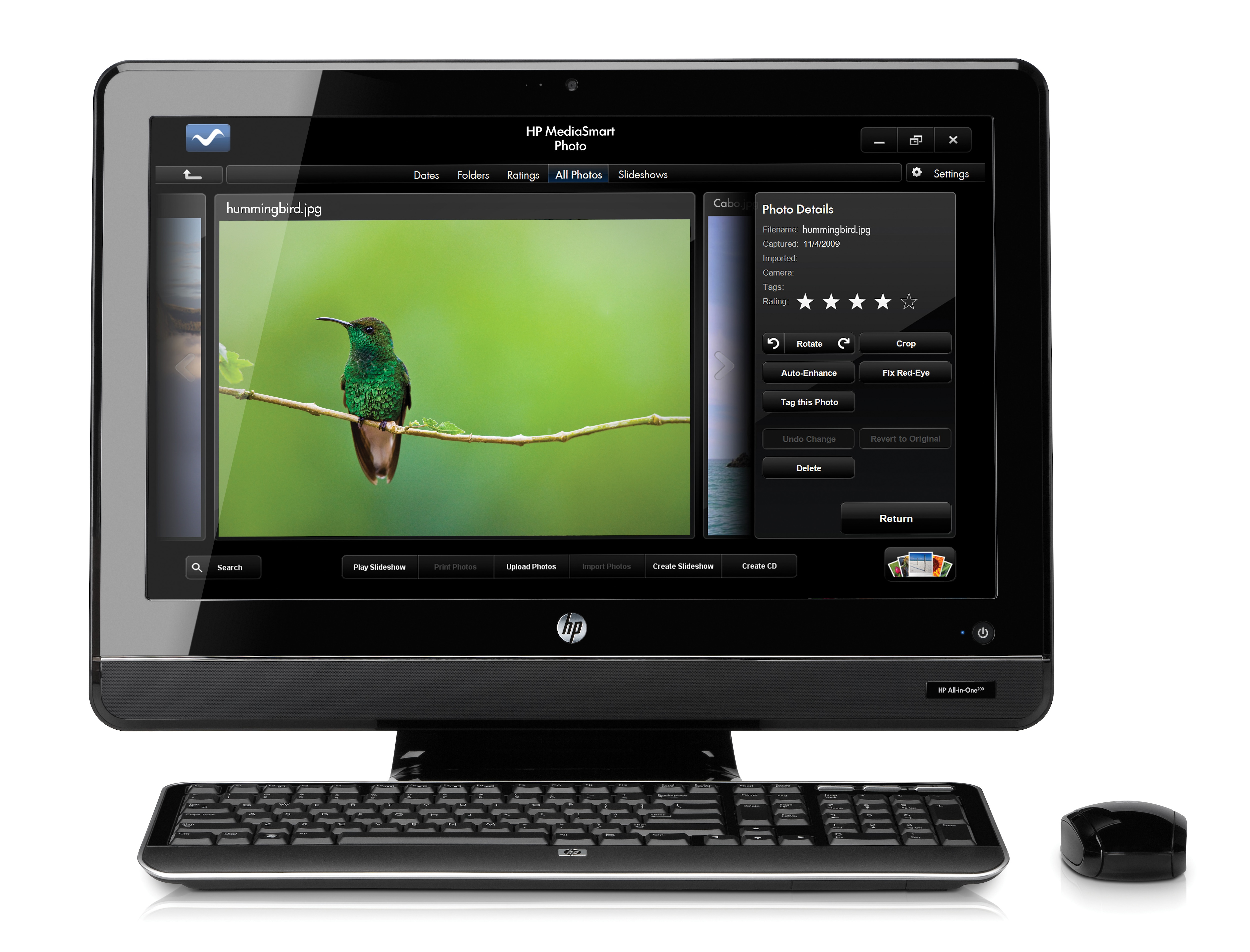 All in One - HP 200-5130ES, Intel® Core® i3-540 4GB, 640, Intel® HD 1696MB, W7