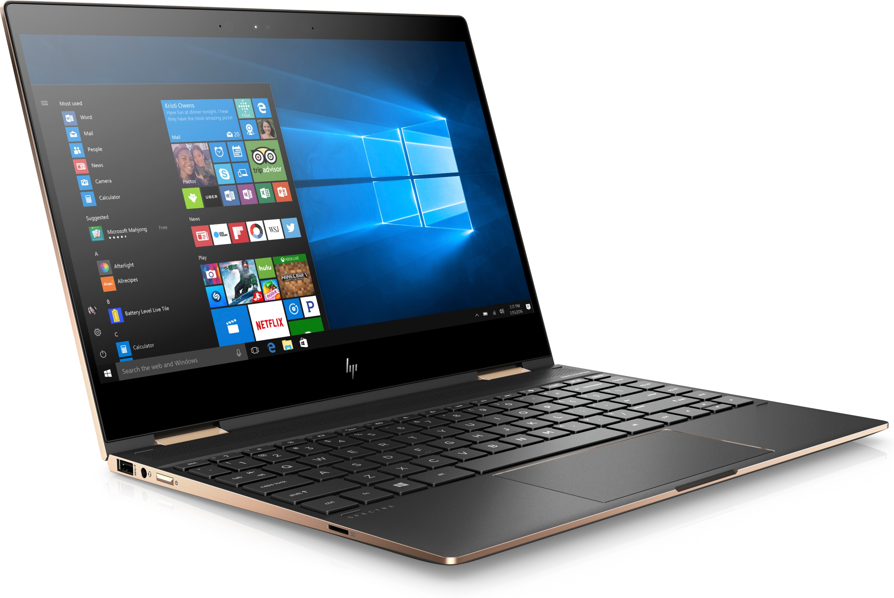 HP Spectre x360 13-ae034ng - 13,3 Zoll - Intel® Core™ i7 i7-8550U - 16 GB - 1 TB - Intel® UHD 620 - Windows 10 Home (64 Bit)