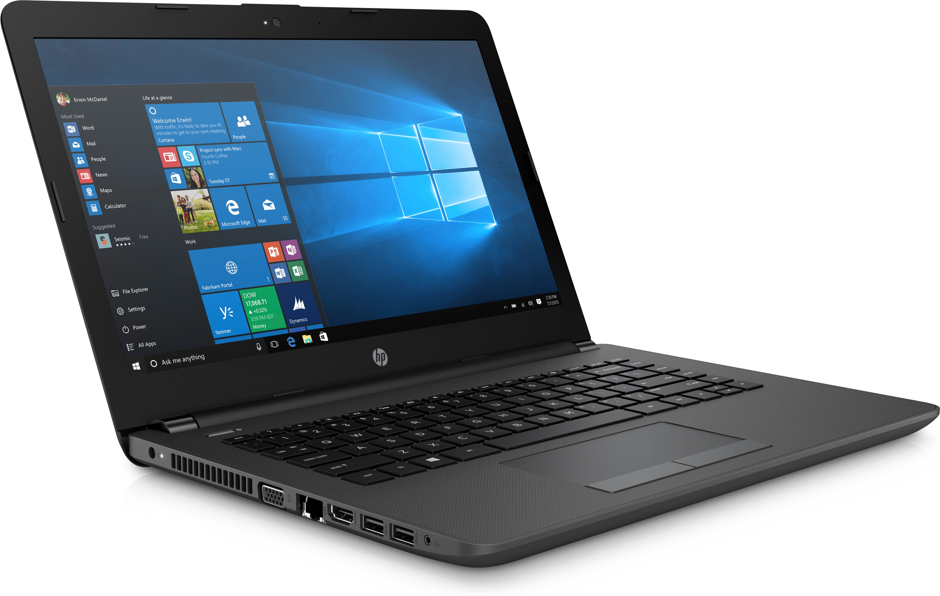 Portátil - HP 240 G6, 14", Intel® Core™ i3-7020U, 8 GB de RAM, 256 GB SSD, Negro