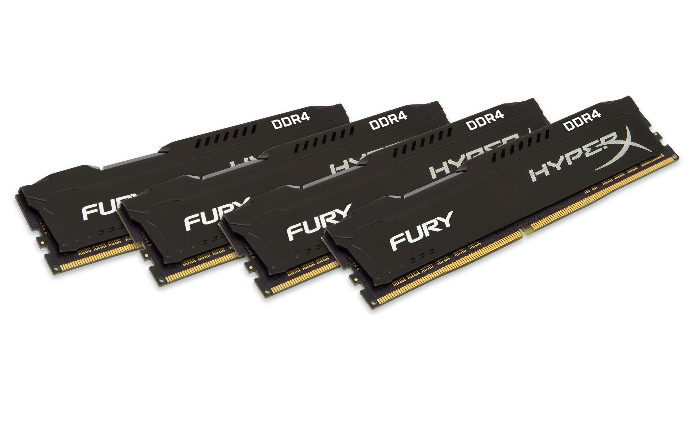 Memoria Ram - Kingston HyperX Fury DDR4 64GB (Kit 4) 2400MHz CL15 Black Series