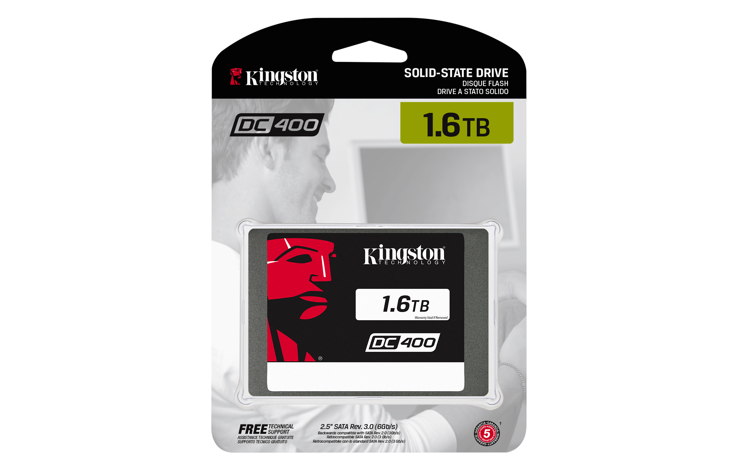 SSD de 1.6TB - Kingston Technology DC400, Serial ATA III