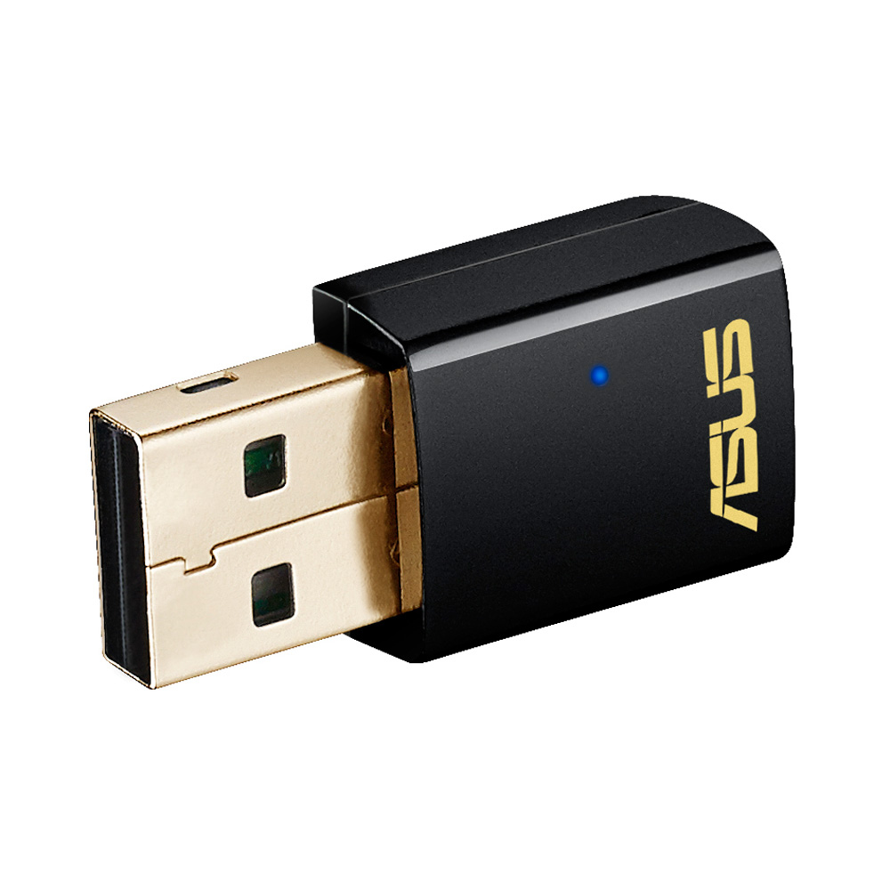 Adaptador Wi-Fi USB - ASUS USB-AC51, USB2, Dual Band AC600, Negro