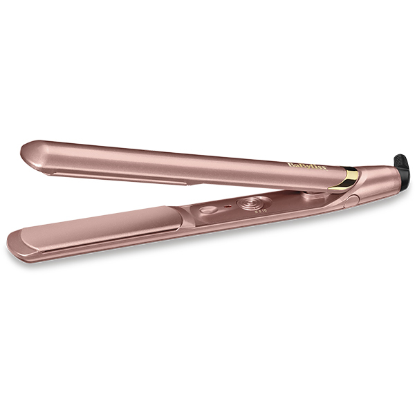 Plancha de pelo - Babyliss 2598PE, Cerámica, Regulador temperatura, Rosa