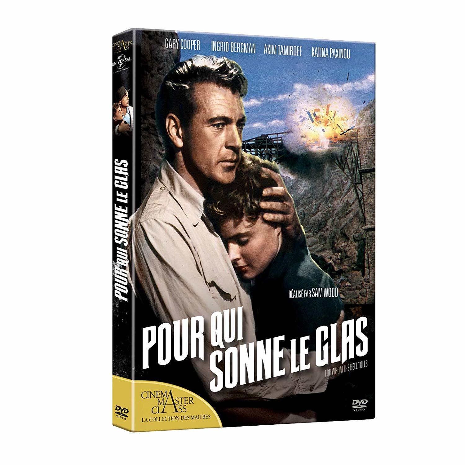 Jaquette DVD du film 'Pour qui sonne le glas'. Gary Cooper et Ingrid Bergman sur la couverture.