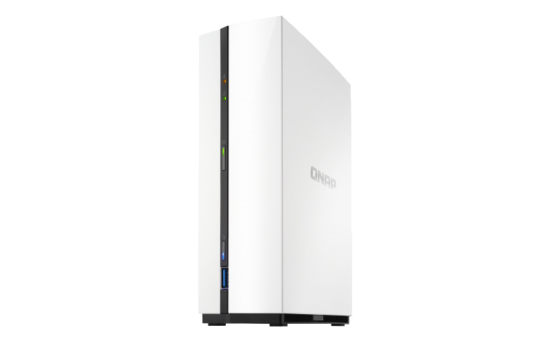 QNAP TS-128A TURBO NAS  Netzwerk Festplatte 3,5 Zoll Anzahl Festplattenschächte: 1 Weiß}