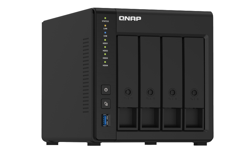 QNAP TS-451D2-4G TURBO NAS  NAS 3,5 Zoll Anzahl Festplattenschächte: 4 Schwarz}