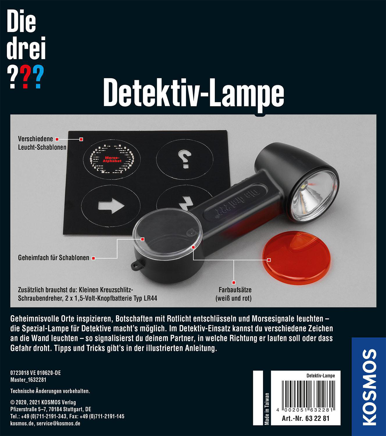 KOSMOS Die drei ??? Detektiv-Lampe Experimentierkasten, Mehrfarbig