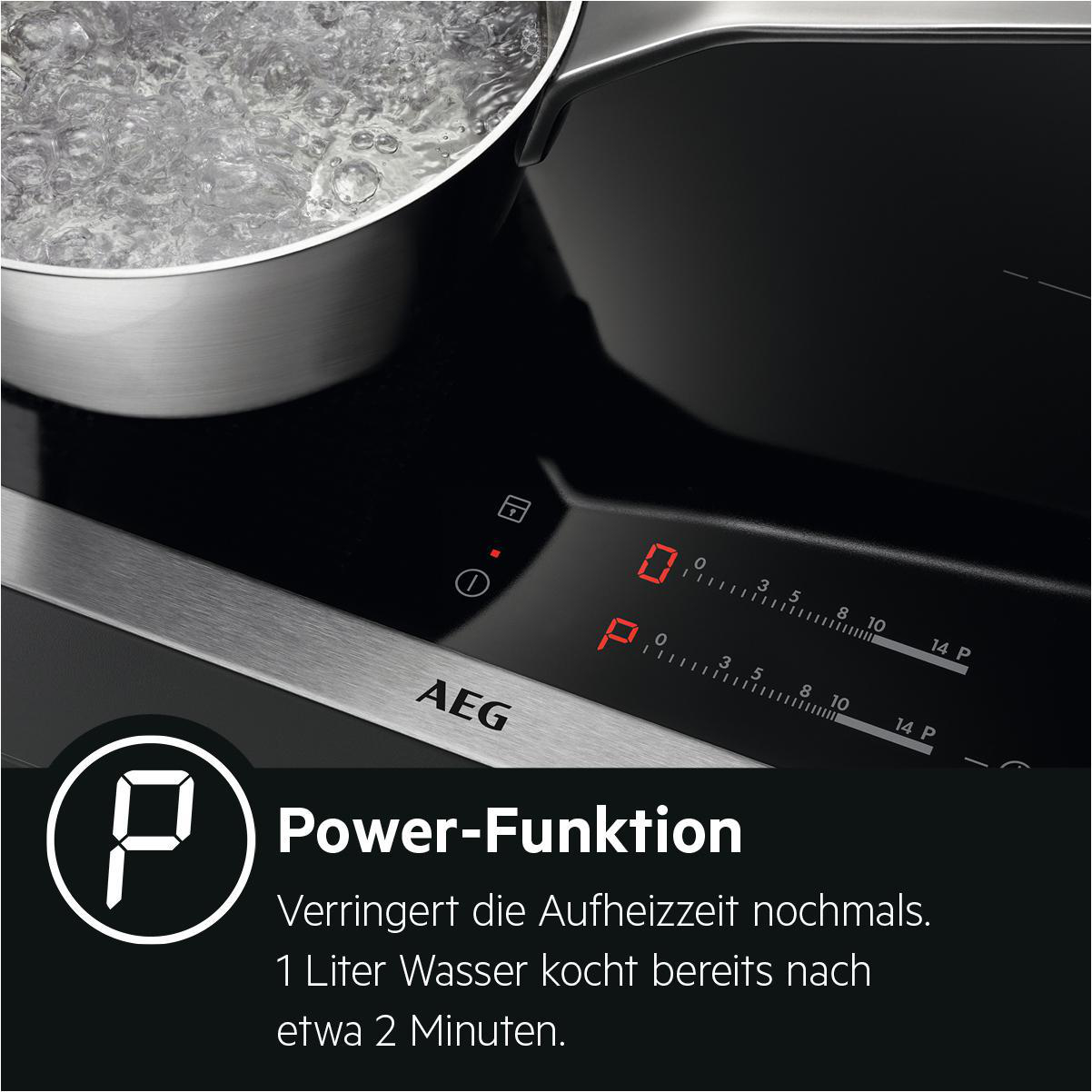 AEG IKE84441XB Induktionskochfeld (766 mm breit, 4 Kochzonen)
