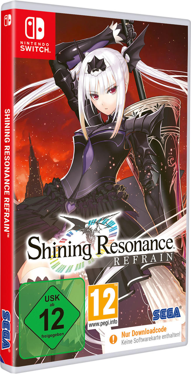 Videospiel-Box-Art für Shining Resonance Refrain auf weißem Hintergrund.