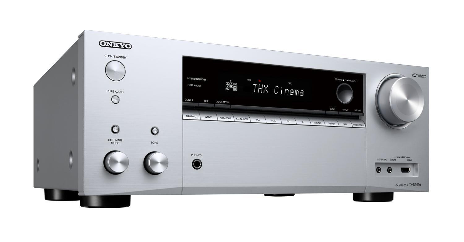 ONKYO TX-NR696 AV-Netzwerk Receiver (7.2 Kanäle, 175 Watt pro Kanal, Silber)