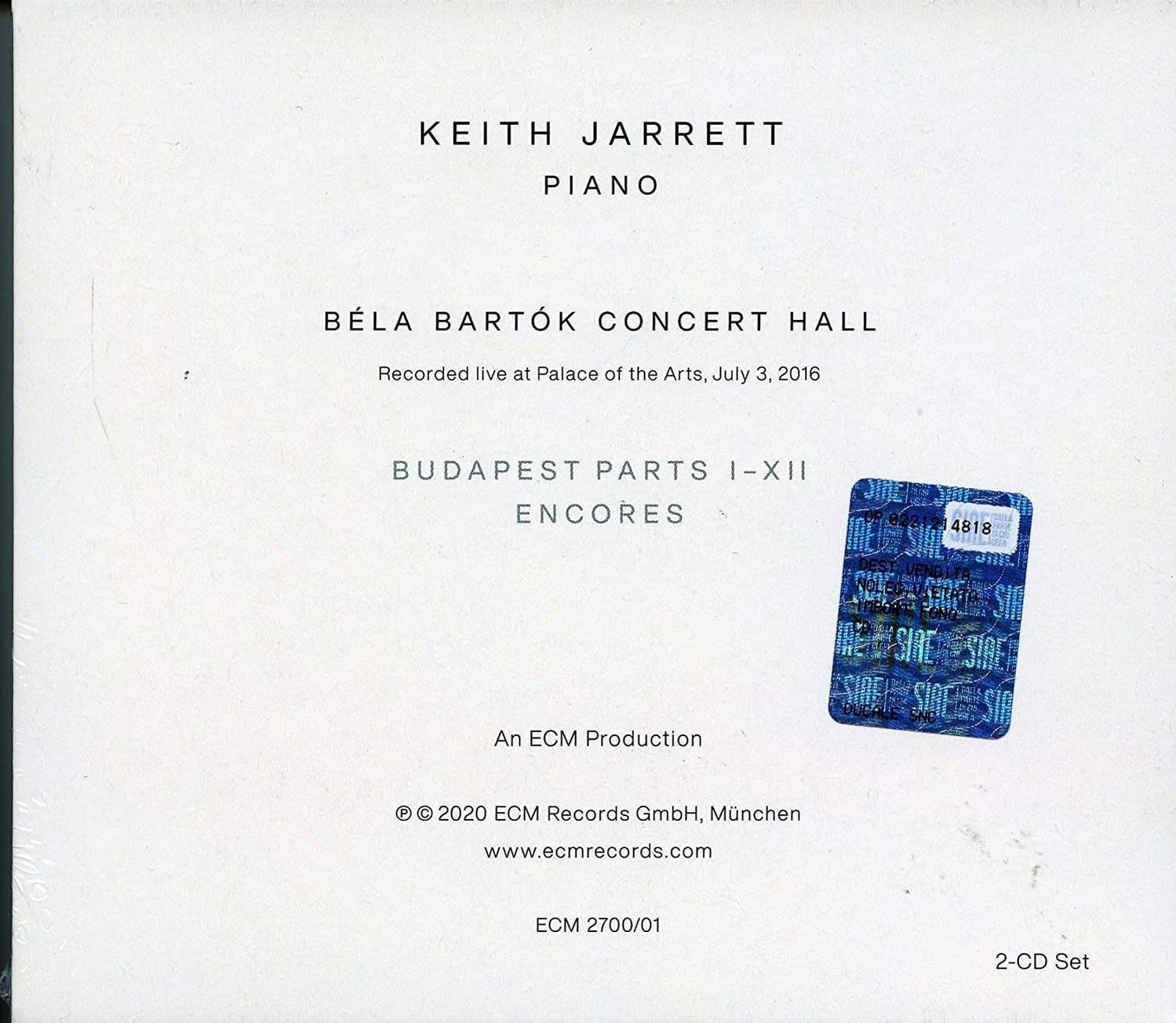 Keith Jarrett - Budapest Concert  - (CD)