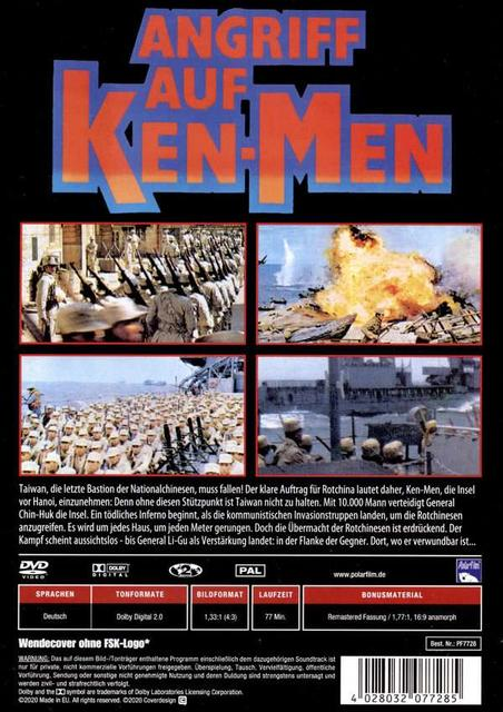 DVD-Rückseite mit Filmstills und Text in mehreren Sprachen. Dunkler Hintergrund.