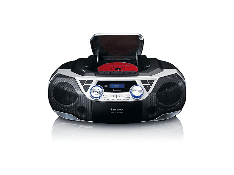 Lenco SCD-720 SI Radiorekorder mit CD, Kassette, Bluetooth und USB; CD/Kassetten/DAB+ Radio — Foto 2 von 3