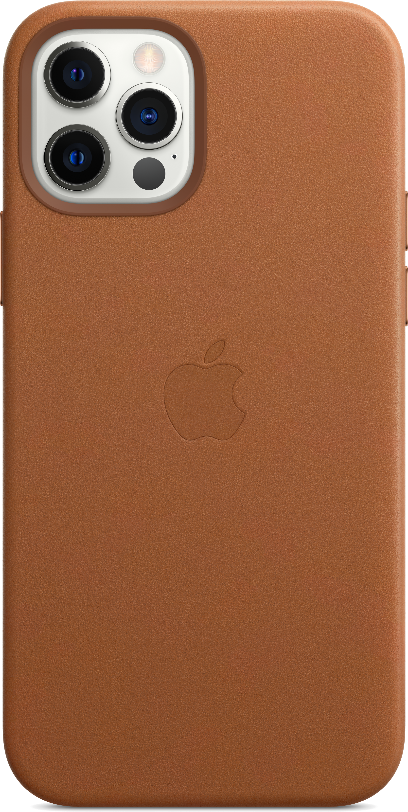 APPLE Leder Case mit MagSafe, Backcover, für Apple iPhone 12, iPhone 12 Pro, Sattelbraun