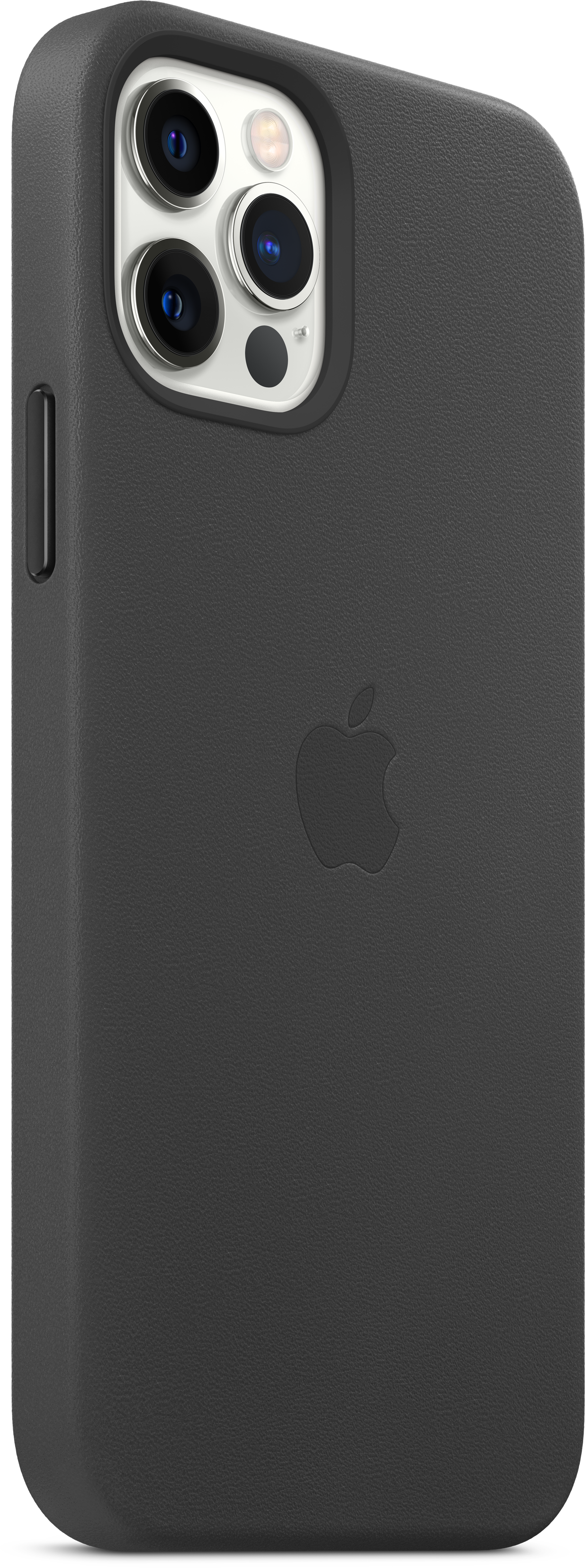 APPLE Leder Case mit MagSafe, Backcover, für Apple iPhone 12, iPhone 12 Pro, Schwarz