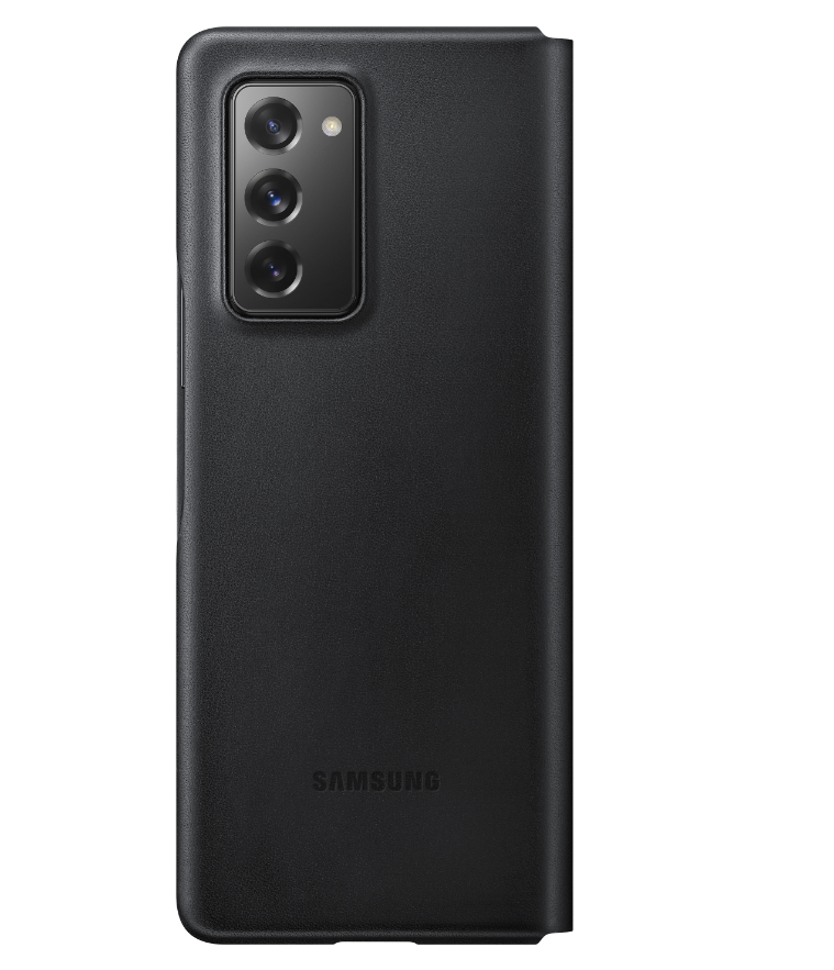 SAMSUNG Leather, Bookcover, Samsung, Galaxy Z Fold, Schwarz