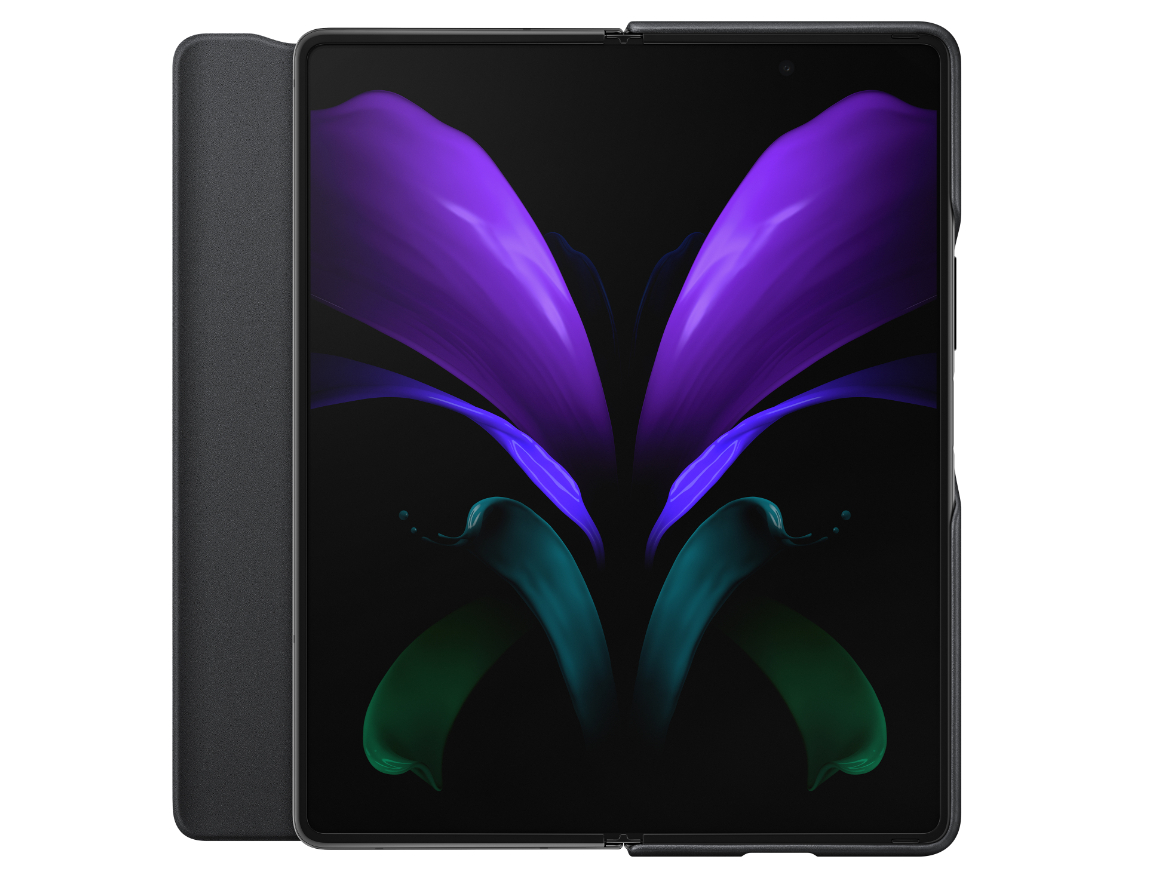 SAMSUNG Leather, Bookcover, Samsung, Galaxy Z Fold, Schwarz