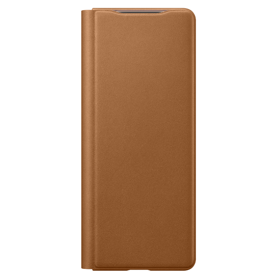 SAMSUNG Leather, Bookcover, Samsung, Galaxy Z Fold, Braun
