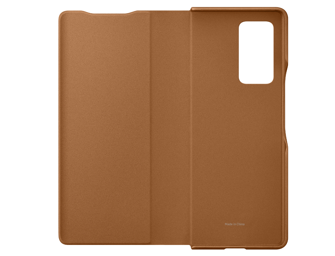 SAMSUNG Leather, Bookcover, Samsung, Galaxy Z Fold, Braun