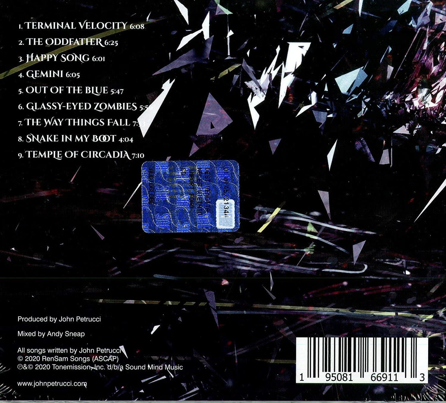 Rückseite einer CD-Hülle mit Titelliste und Copyright-Informationen.