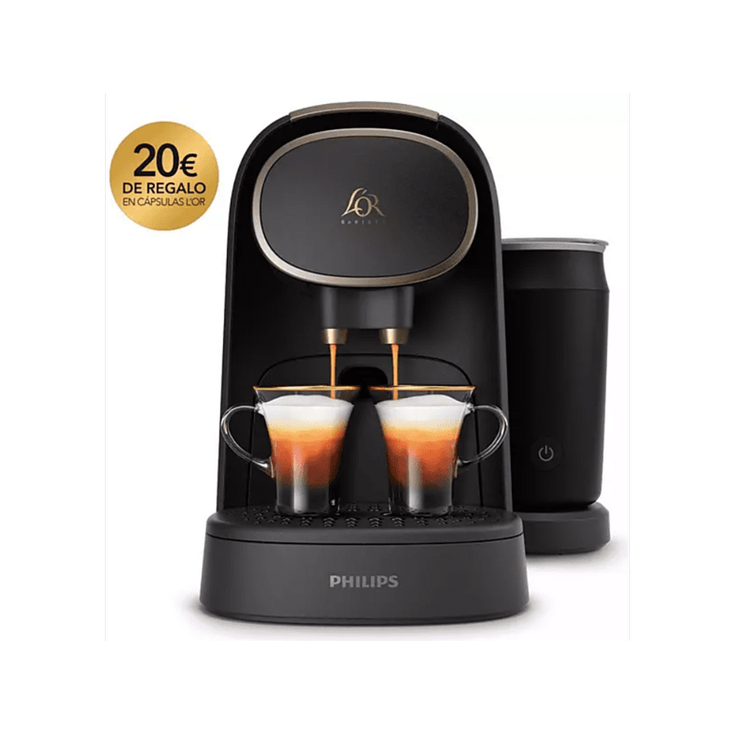 Philips Lor Barista lm801890 cafetera de con espumador leche compatible individual y doble 19 12 variedades 1 acabado barista19