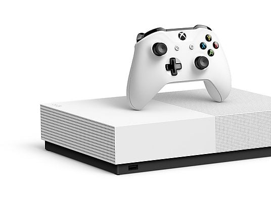 Consola - Xbox One S 1 TB, Digital Edition (Solo juegos digitales) Blanca + Fortnite, Minecraft y Sea of Thieves