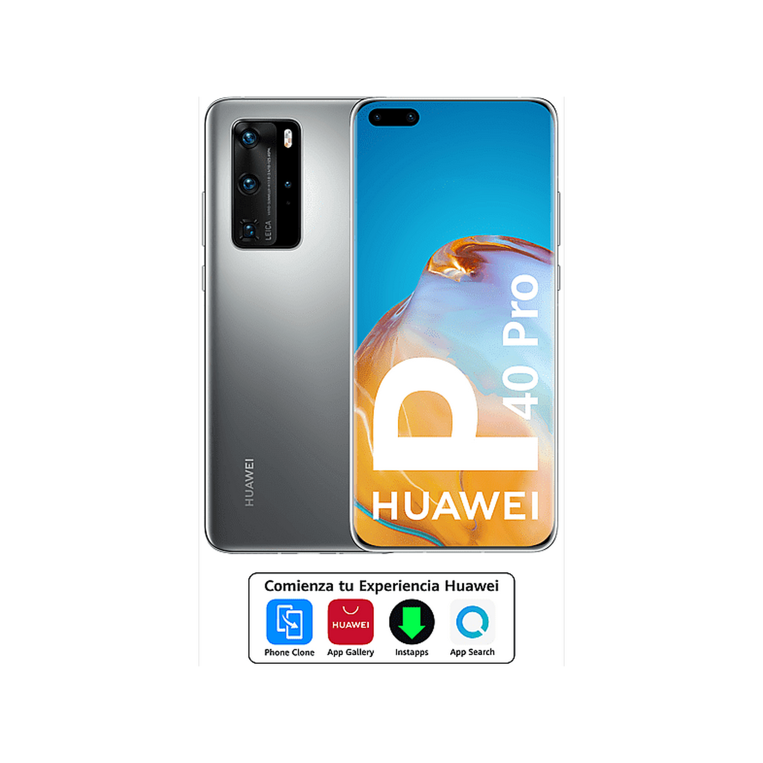 Móvil - Huawei P40 Pro, Plata, 256 GB, 8 GB, 6.58" FHD+, Kirin 990, 4200 mAh, 5G, Android