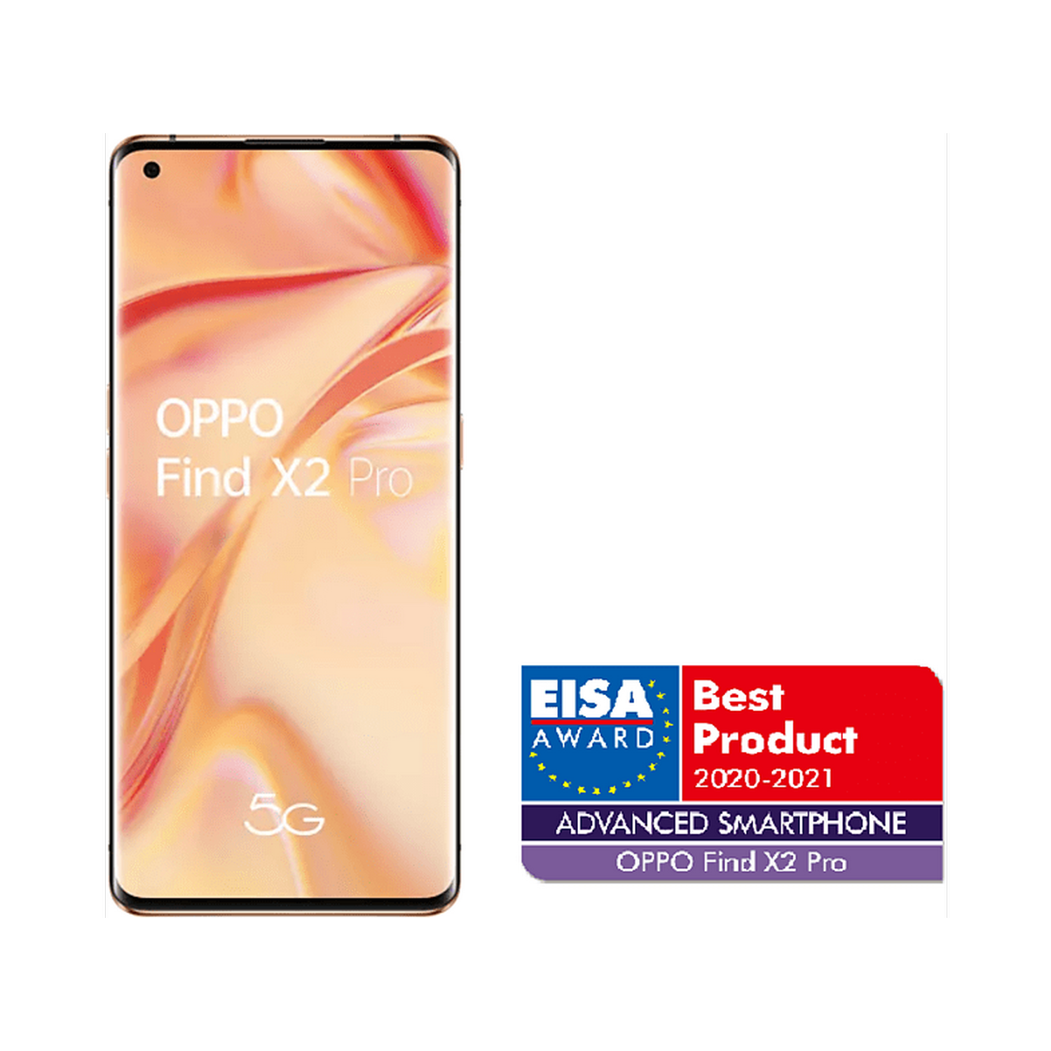 Móvil - OPPO Find X2 Pro, Naranja, 512 GB, 12 GB, 6.7" 3K QHD+, Qualcomm Snapdragon 865 5G, 4260 mAh, Android