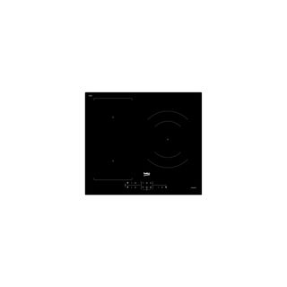 Placa inducción - Beko HII63201FMT, 3 zonas, Zona grande 32 cm, Flexizone, 60 cm, Negro