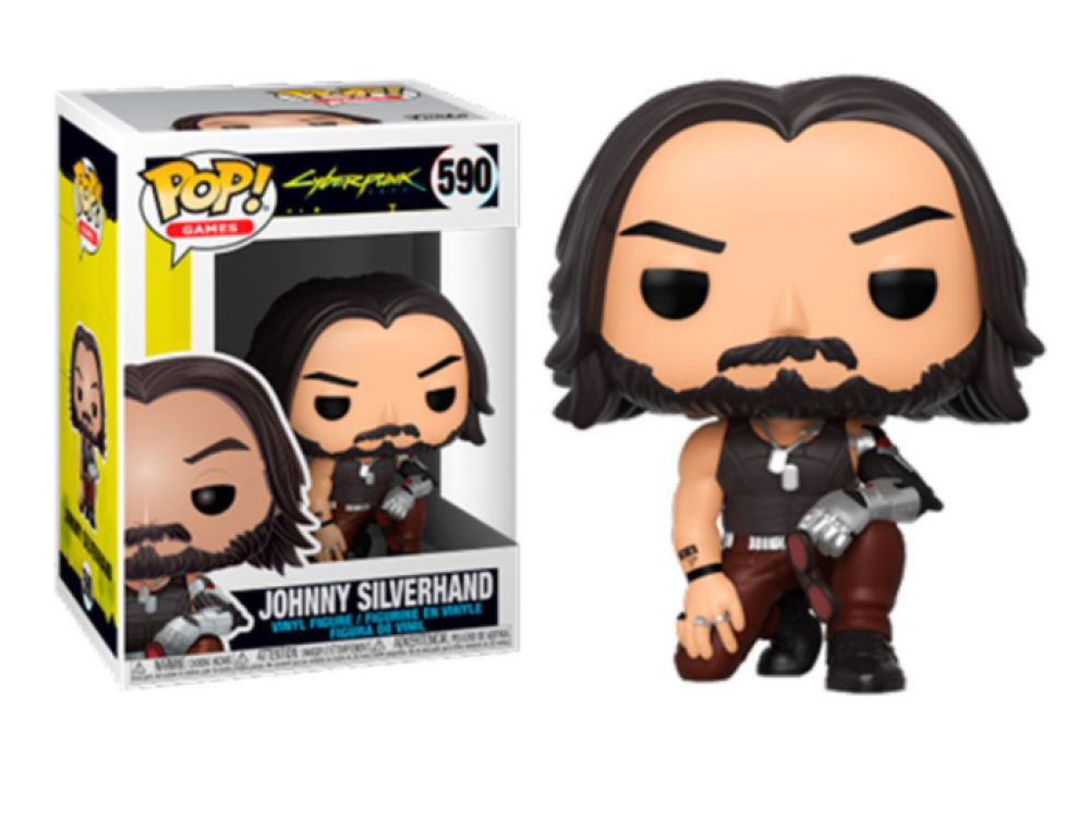 Figura Funko Pop! - Johnny Silverhand (Crouch), 10 cm, De Cyberpunk 2077, Vinilo, Multicolor