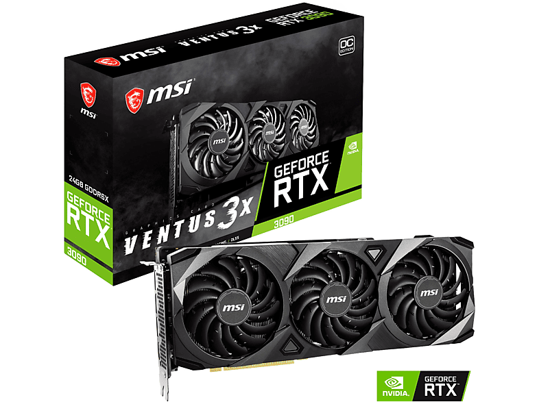 MSI VGA GeForce RTX 3090 Ventus 3X 24G OC RTX3090 24GB GDDR6X 384B