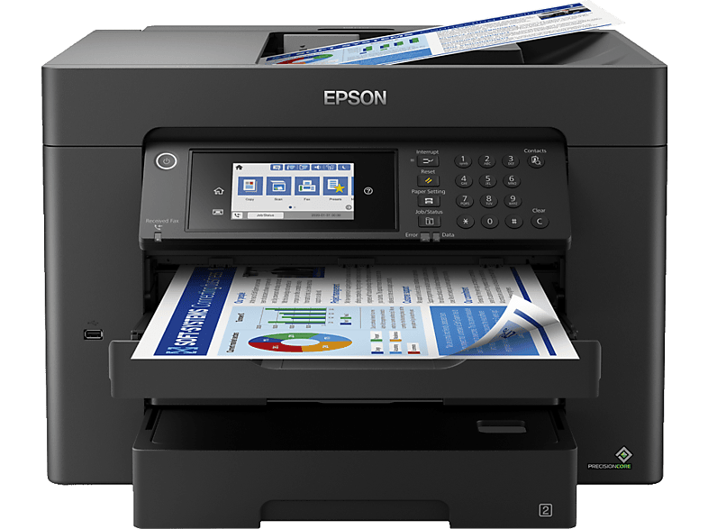Epson WorkForce WF-7840DTWF, PrecisionCore™, B/N, DURABrite™, Formato A3, Negro