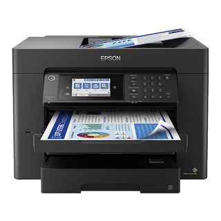 Impresora multifunción - Epson WorkForce WF-7840DTWF, PrecisionCore™, B/N, Epson DURABrite™, Negro