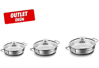 KORKMAZ A1095-1 Aroma 6 Parça Çelik Omlet Set Outlet 1206039