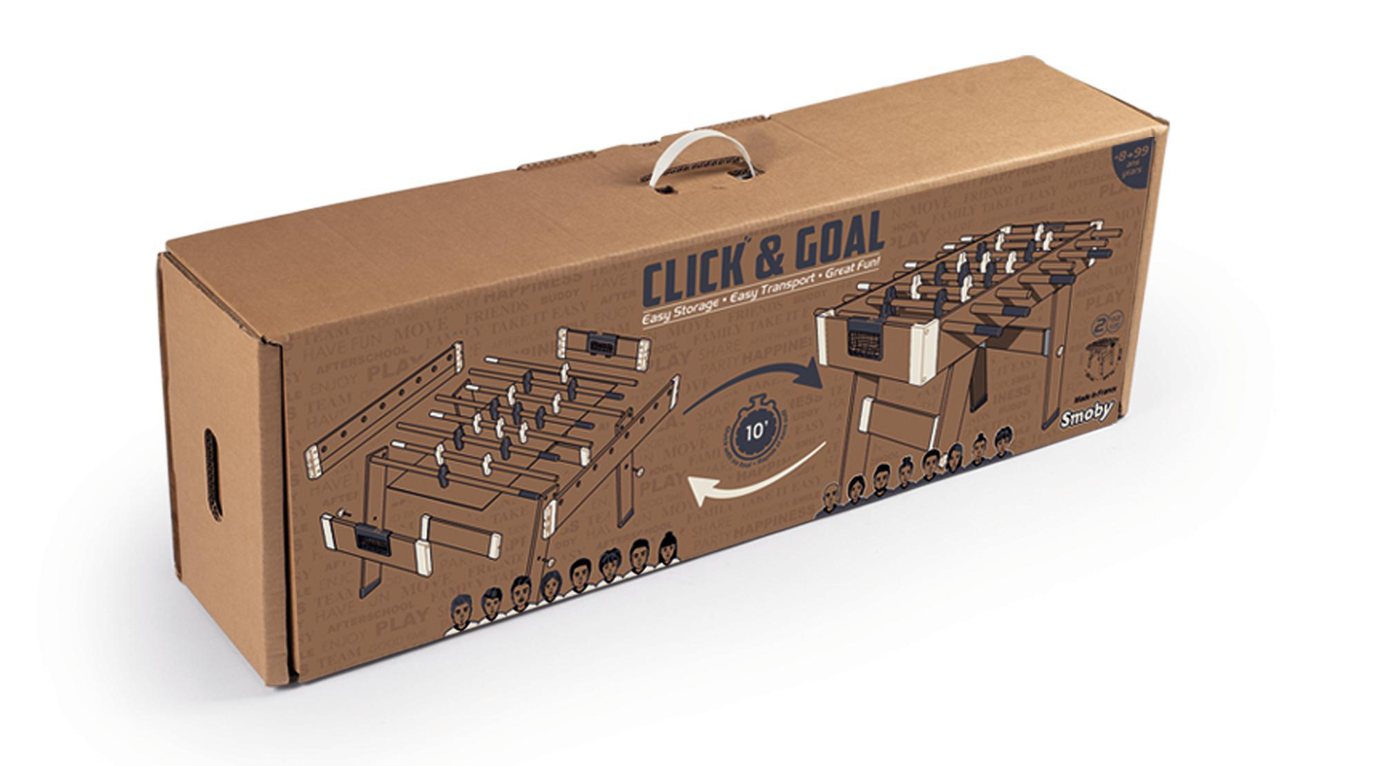 SMOBY Click & Goal Tischfußball Braun