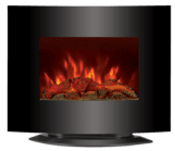 Elektrokamin mit Flammeneffekt und gebogenen Glas, B992024