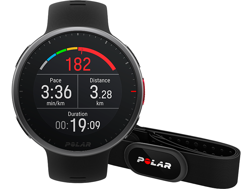 Reloj Deportivo Polar vantage v2 hr 145215 mm 1.2 40h gps resistencia al agua negro h10 sensor premium multisport smartwatch registro frecuencia la muñeca para running ciclismo controles