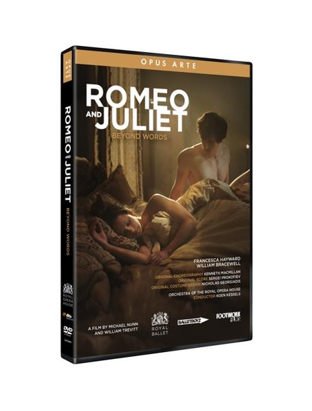 DVD-Cover von Romeo und Julia. Zwei Personen im Bett. Text enthält 'Romeo und Julia' und 'Beyond Words'.