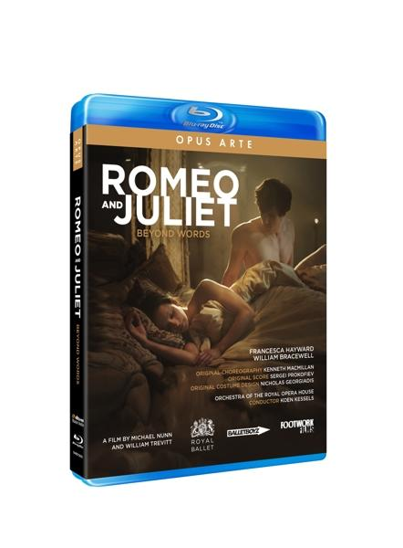 Blu-ray-Cover von "Romeo und Julia" mit einem Paar im Bett und Text über den Film.