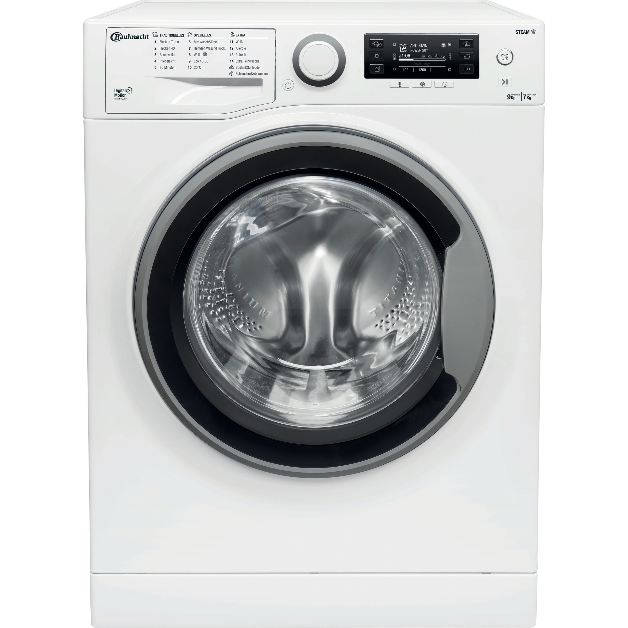 BAUKNECHT WATK Sense 97D6 N EU Waschtrockner (9 kg / 7 kg, 1551 U/Min.)